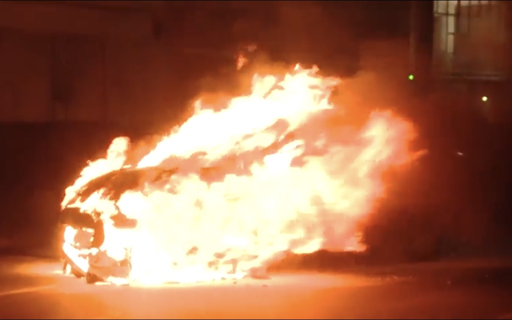 Incendio de taxi en Palermo