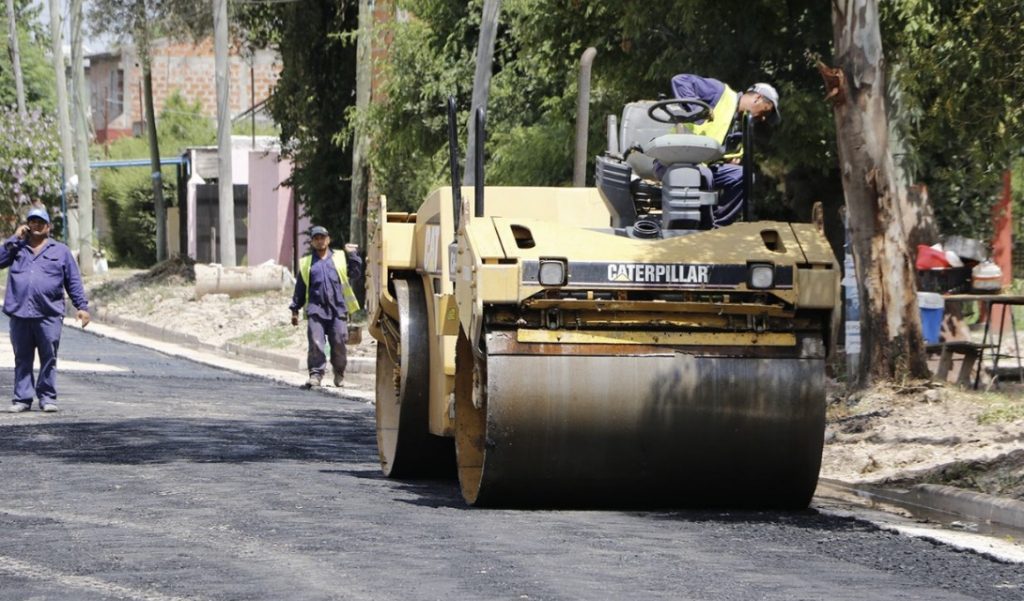 Obras de trabajo en el barrio Peruzotti