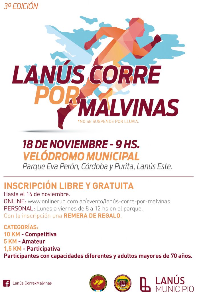 3ERA EDICIÓN DE ‘LANÚS CORRE POR MALVINAS’