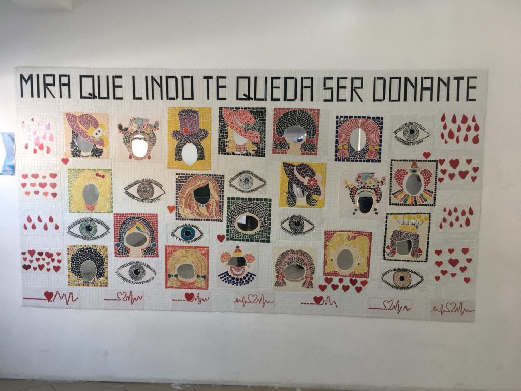 Mural para la concientización de la donación de órganos en el Sanguinetti