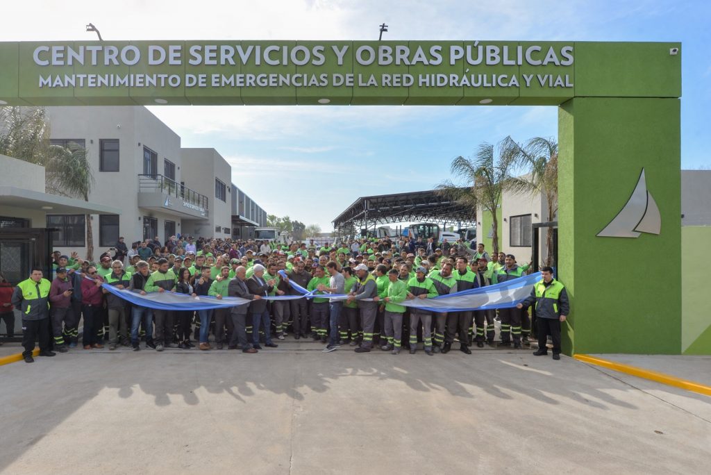 Andreotti inauguró un amplio centro de Servicios y Obras Públicas