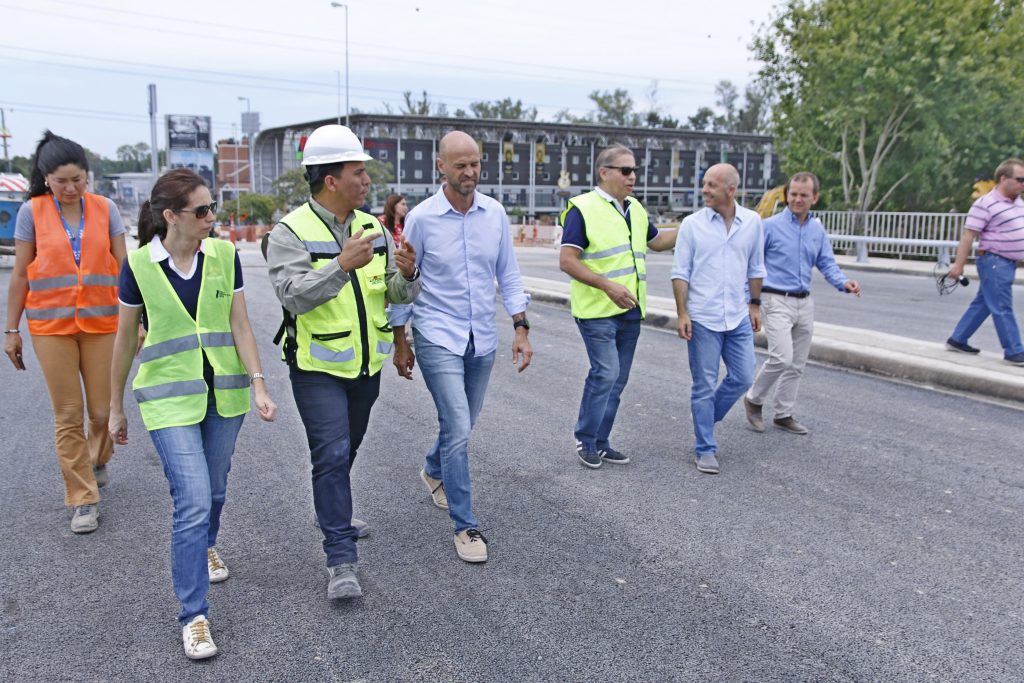 Ducoté y Dietrich recorrieron las obras realizadas en Ruta 8 y en el KM 50 de Panamericana