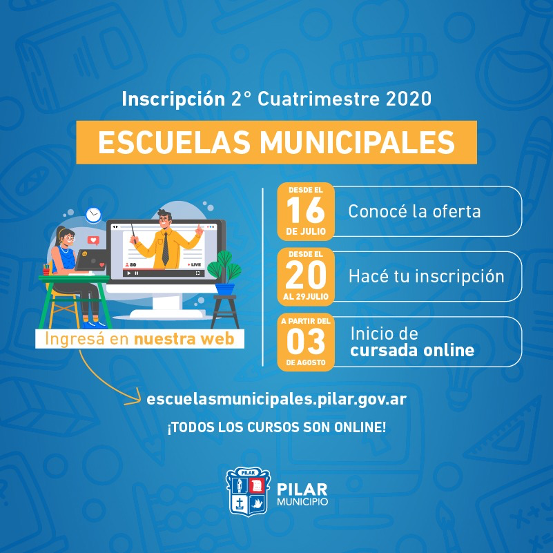 Escuelas Municipales abrió la inscripción para cursos online