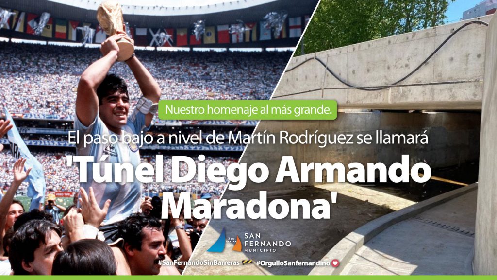 Juan Andreotti llamará ‘Diego A. Maradona’ al Túnel de la calle Martín Rodríguez