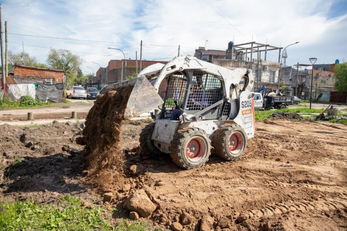 Más obras en el Parque Lineal del Oeste en Lanús